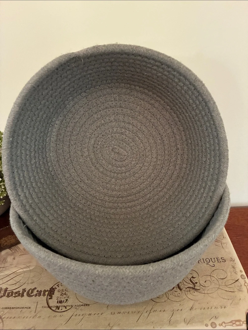Woven Rope Storage Bowl - Home Accents (Gray)